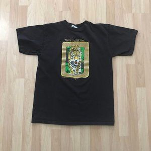 Vintage Jaguar Wildlife Earth Day Black T-Shirt